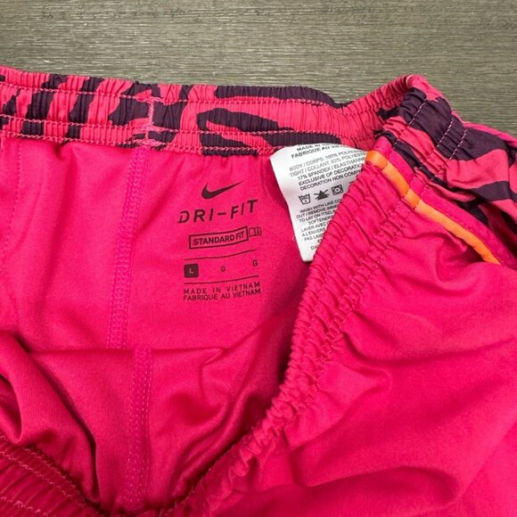 Nike Youth Girls Hot Pink Zebra Print Temp Athletic Shorts Size Large - Picture 2 of 4